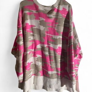 Crown & Ivy Pink and Tan Sweater